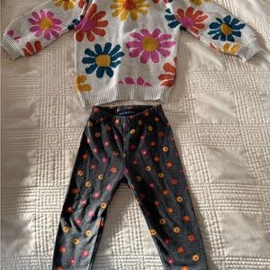 Andy & Evan Floral Sweater and Pants Set